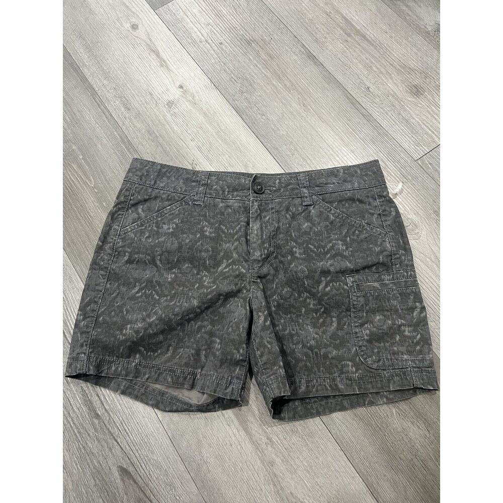 Eddie Bauer Womens Gray Shorts Pattern Cotton Size 6